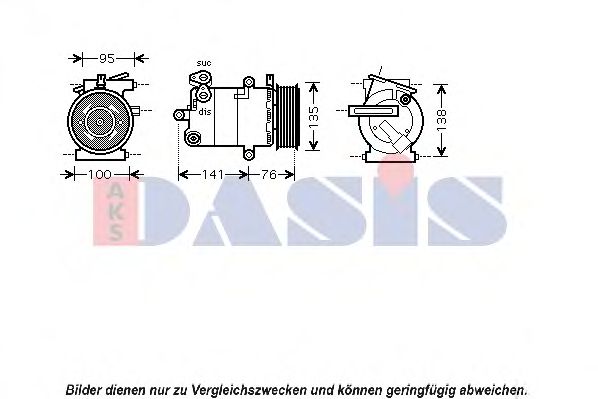 850374N AKS+DASIS Air Conditioning Compressor, air conditioning