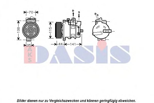 850379N AKS+DASIS Kompressor, Klimaanlage