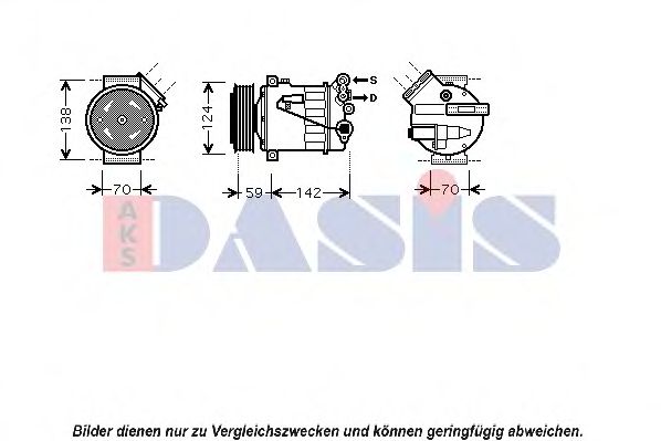 850393N AKS+DASIS Air Conditioning Compressor, air conditioning