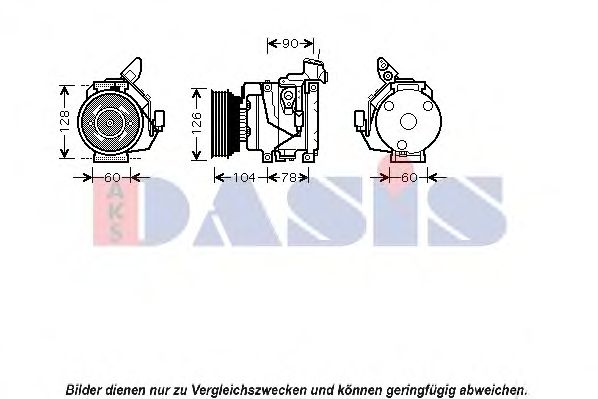 850397N AKS+DASIS Air Conditioning Compressor, air conditioning