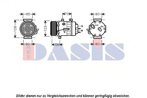 850427N AKS+DASIS Kompressor, Klimaanlage