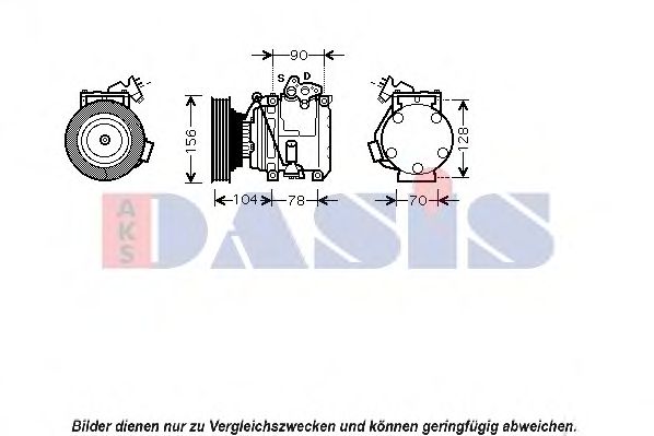 850447N AKS+DASIS Kompressor, Klimaanlage