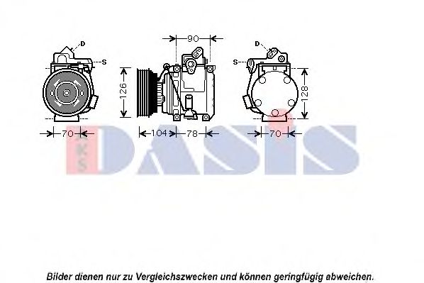 850693N AKS+DASIS Air Conditioning Compressor, air conditioning