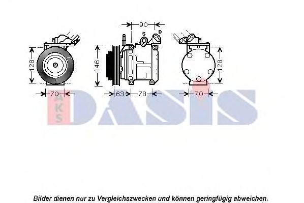 850715N AKS+DASIS Air Conditioning Compressor, air conditioning