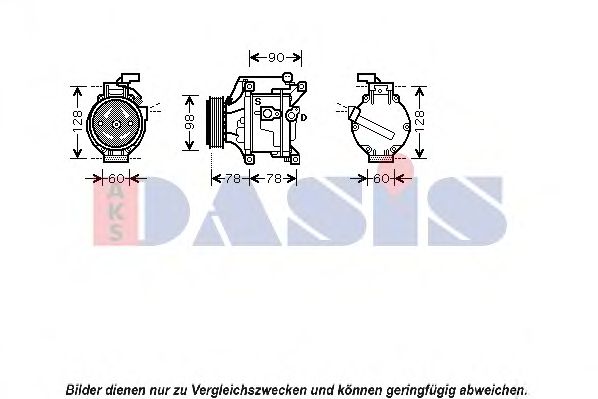850728N AKS+DASIS Air Conditioning Compressor, air conditioning