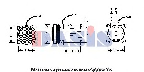 850730N AKS+DASIS Air Conditioning Compressor, air conditioning