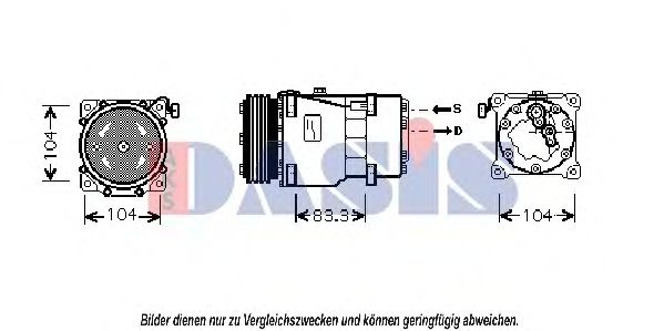 850731N AKS+DASIS Compressor, air conditioning