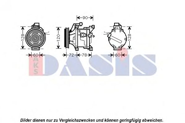 850743N AKS+DASIS Kompressor, Klimaanlage