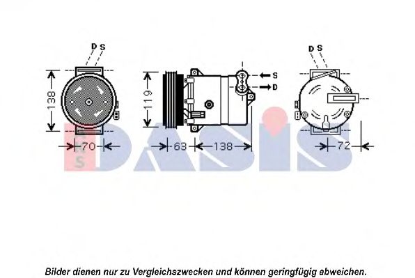 851052N AKS+DASIS Air Conditioning Compressor, air conditioning