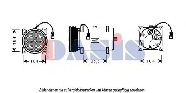851350N AKS+DASIS Air Conditioning Compressor, air conditioning