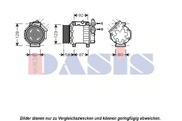 851430N AKS+DASIS Air Conditioning Compressor, air conditioning