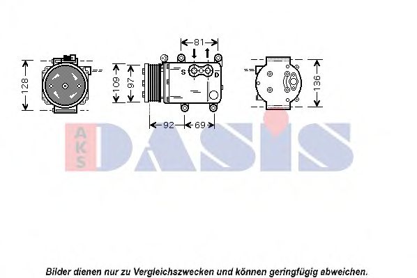 851538N AKS+DASIS Kompressor, Klimaanlage