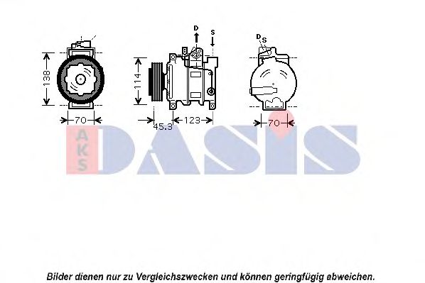 851552N AKS+DASIS Air Conditioning Compressor, air conditioning