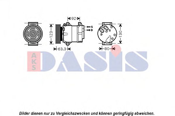 851560N AKS+DASIS Air Conditioning Compressor, air conditioning