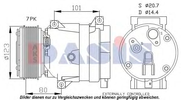 851573N AKS+DASIS Air Conditioning Compressor, air conditioning