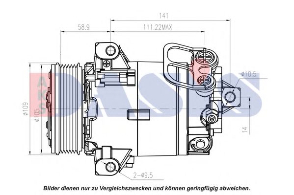 851596N AKS+DASIS Air Conditioning Compressor, air conditioning