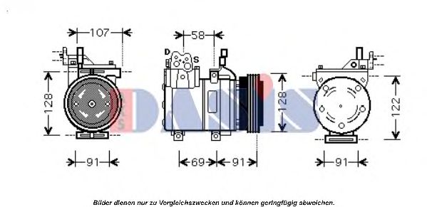 851637N AKS+DASIS Kompressor, Klimaanlage