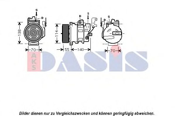 851646N AKS+DASIS Kompressor, Klimaanlage