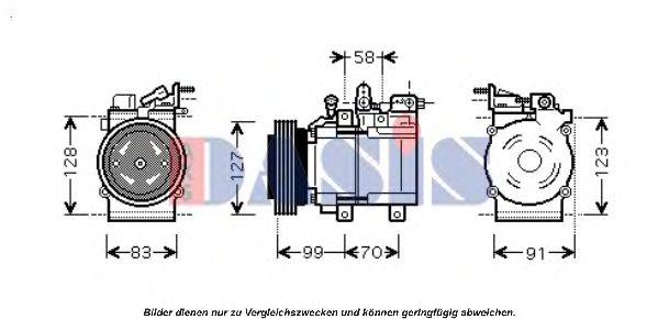 851672N AKS+DASIS Air Conditioning Compressor, air conditioning