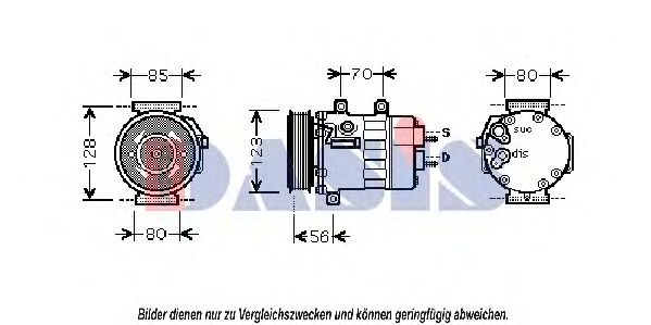 851815N AKS+DASIS Air Conditioning Compressor, air conditioning