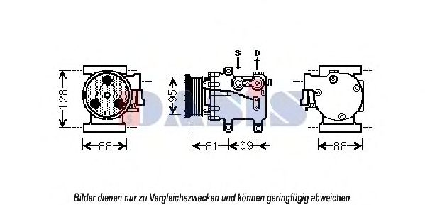 851832N AKS+DASIS Air Conditioning Compressor, air conditioning