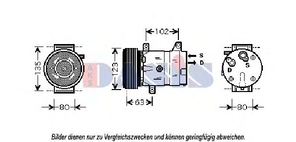 851884N AKS+DASIS Air Conditioning Compressor, air conditioning