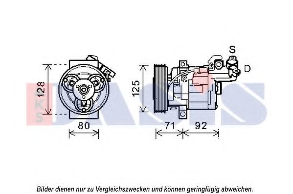 852614N AKS+DASIS Air Conditioning Compressor, air conditioning