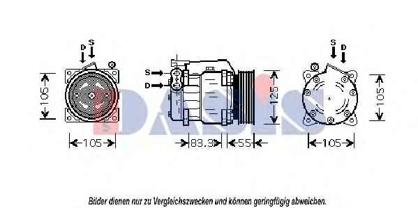 853600N AKS+DASIS Compressor, air conditioning