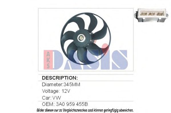 870160N AKS+DASIS Cooling System Fan, radiator