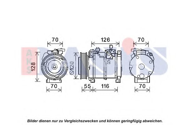 852812N AKS+DASIS Air Conditioning Compressor, air conditioning