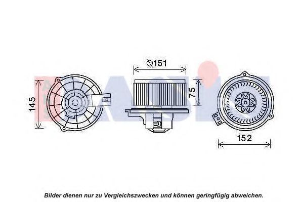 870453N AKS+DASIS Electric Motor, interior blower