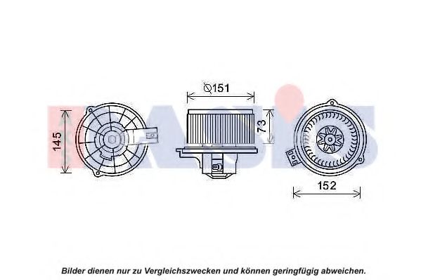870452N AKS+DASIS Heating / Ventilation Electric Motor, interior blower