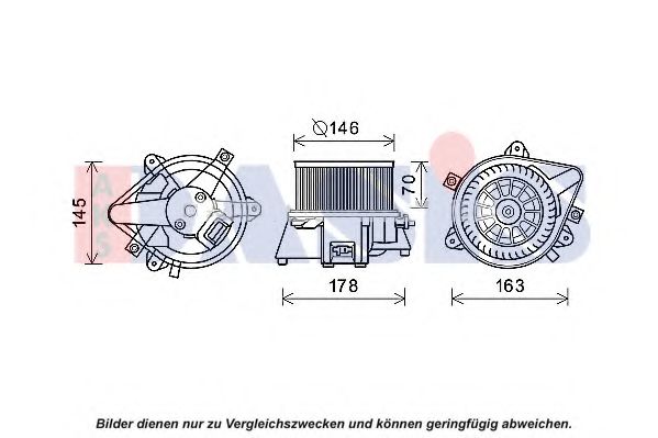 870447N AKS+DASIS Heating / Ventilation Electric Motor, interior blower