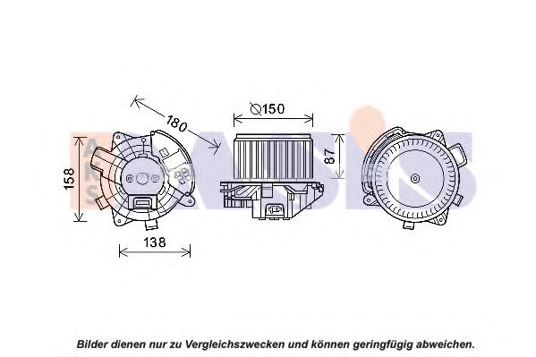 870446N AKS+DASIS Electric Motor, interior blower