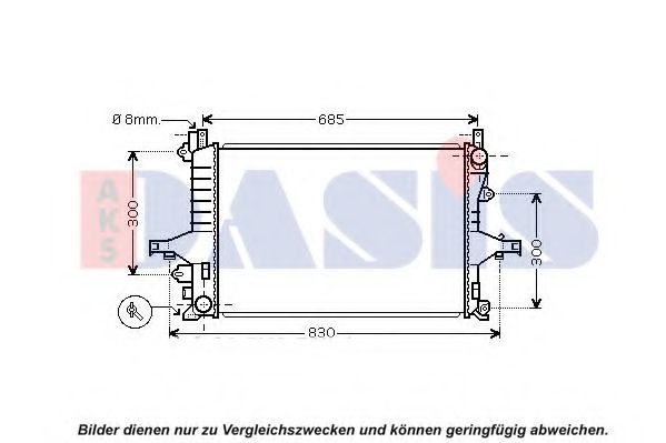 220025N AKS+DASIS Cooling System Radiator, engine cooling