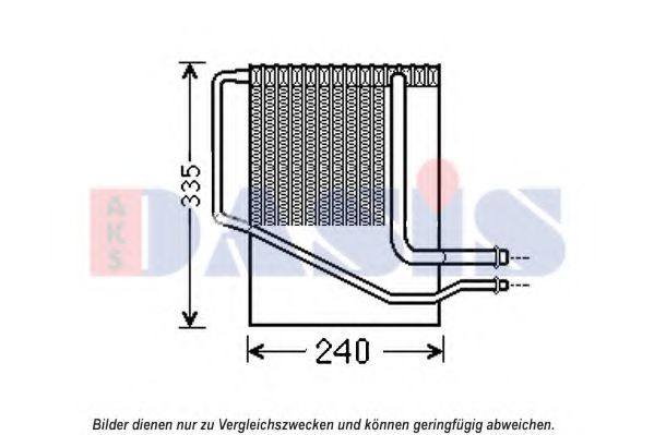 820367N AKS+DASIS Air Conditioning Evaporator, air conditioning