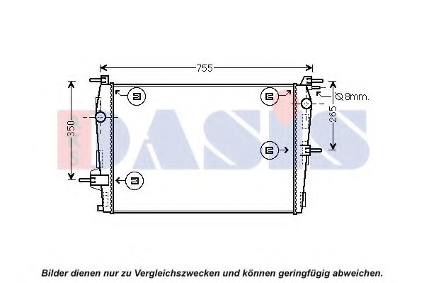 180102N AKS+DASIS Cooling System Radiator, engine cooling