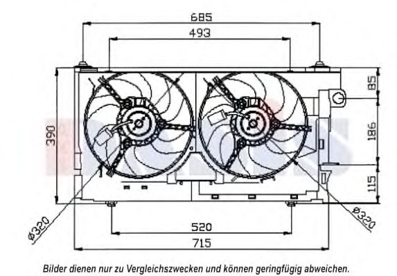 068023N AKS+DASIS Cooling System Fan, radiator
