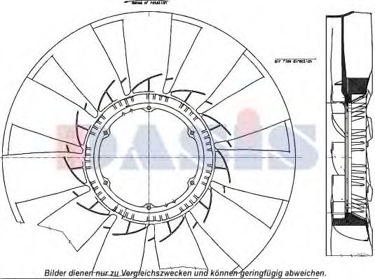 298046N AKS+DASIS Cooling System Fan Wheel, engine cooling