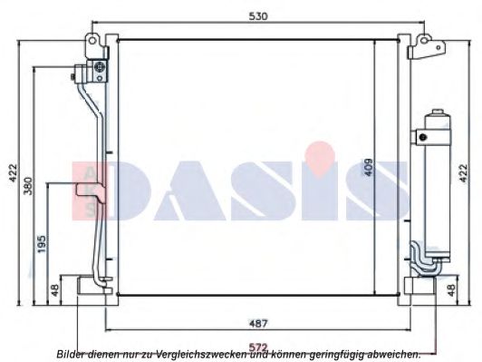 070171N AKS+DASIS Air Conditioning Condenser, air conditioning