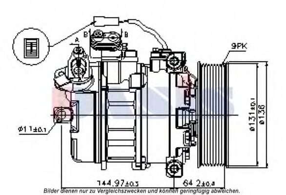 852740N AKS+DASIS Air Conditioning Compressor, air conditioning
