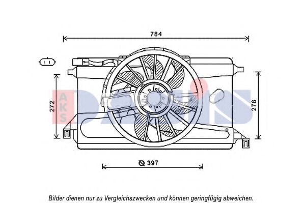 098125N AKS+DASIS Fan, radiator