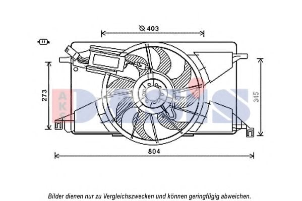 098128N AKS+DASIS Cooling System Fan, radiator
