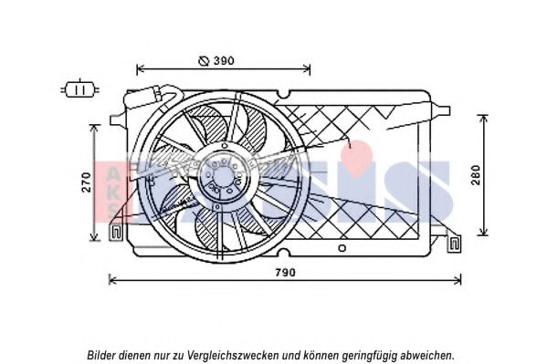 098129N AKS+DASIS Cooling System Fan, radiator