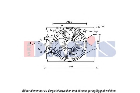 088102N AKS+DASIS Cooling System Fan, radiator
