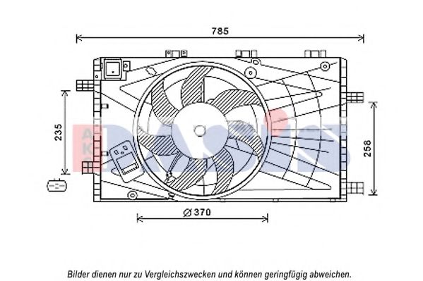 158092N AKS+DASIS Cooling System Fan, radiator