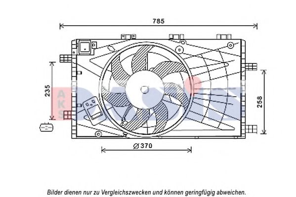 158093N AKS+DASIS Cooling System Fan, radiator