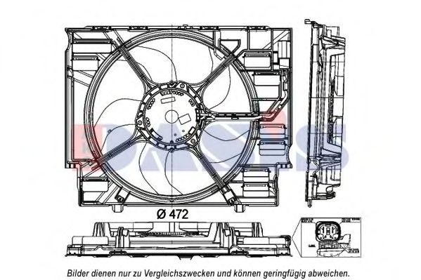 058083N AKS+DASIS Cooling System Fan, radiator