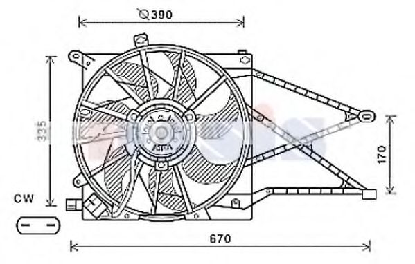 158119N AKS+DASIS Fan, radiator