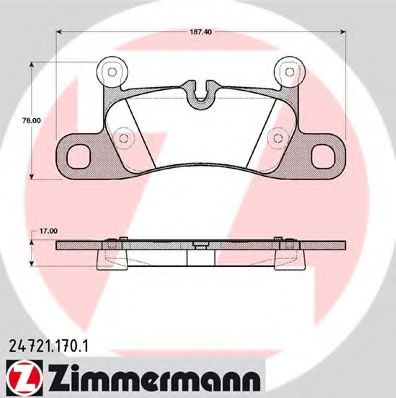 24721.170.1 ZIMMERMANN Brake System Brake Pad Set, disc brake